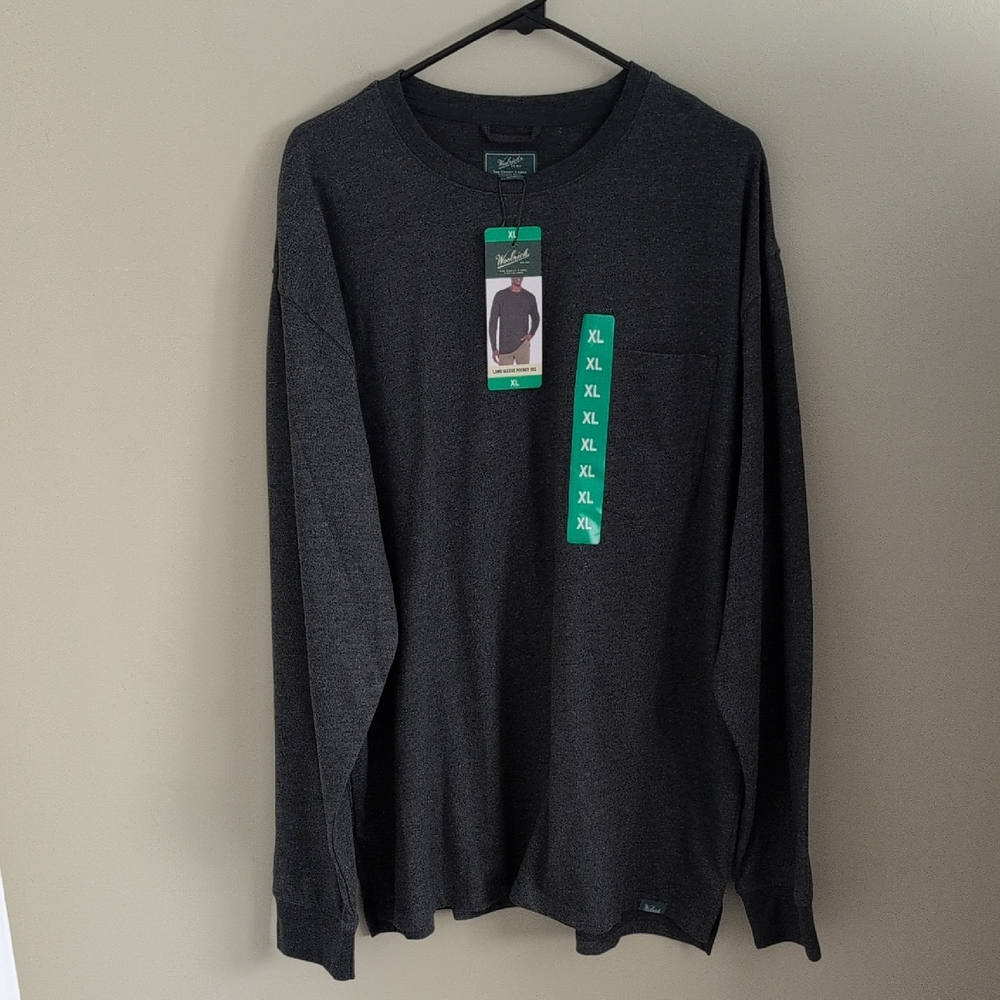 Woolrich Charcoal Long Sleeve Tee